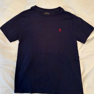 Polo by Ralph Lauren Kids' Navy Short-Sleeve Crew Tee with Red Pony